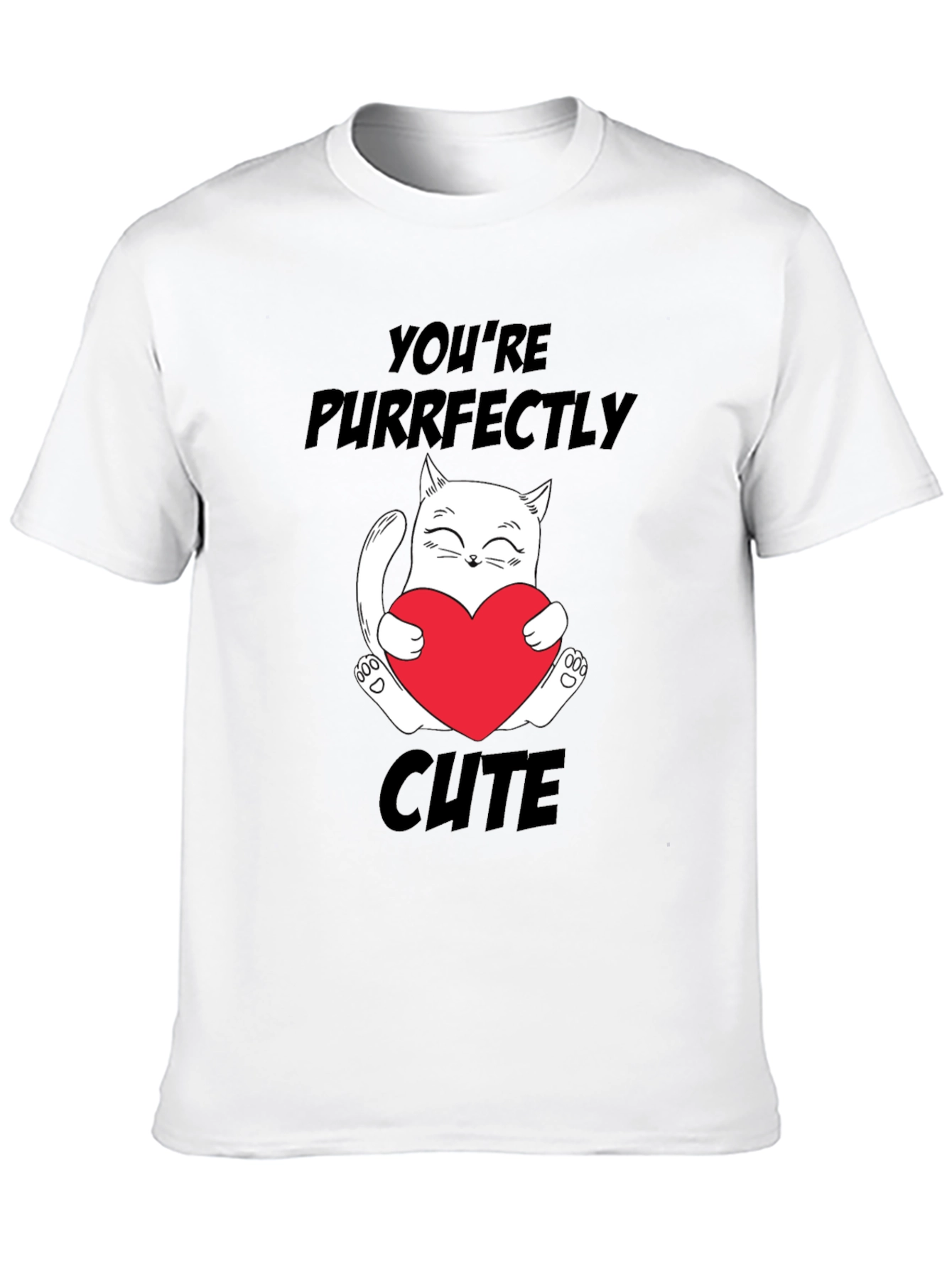 Youre Purrfectly Cute Black Cat Graphic T-Shirt