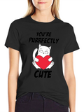 Youre Purrfectly Cute Black Cat Graphic T-Shirt