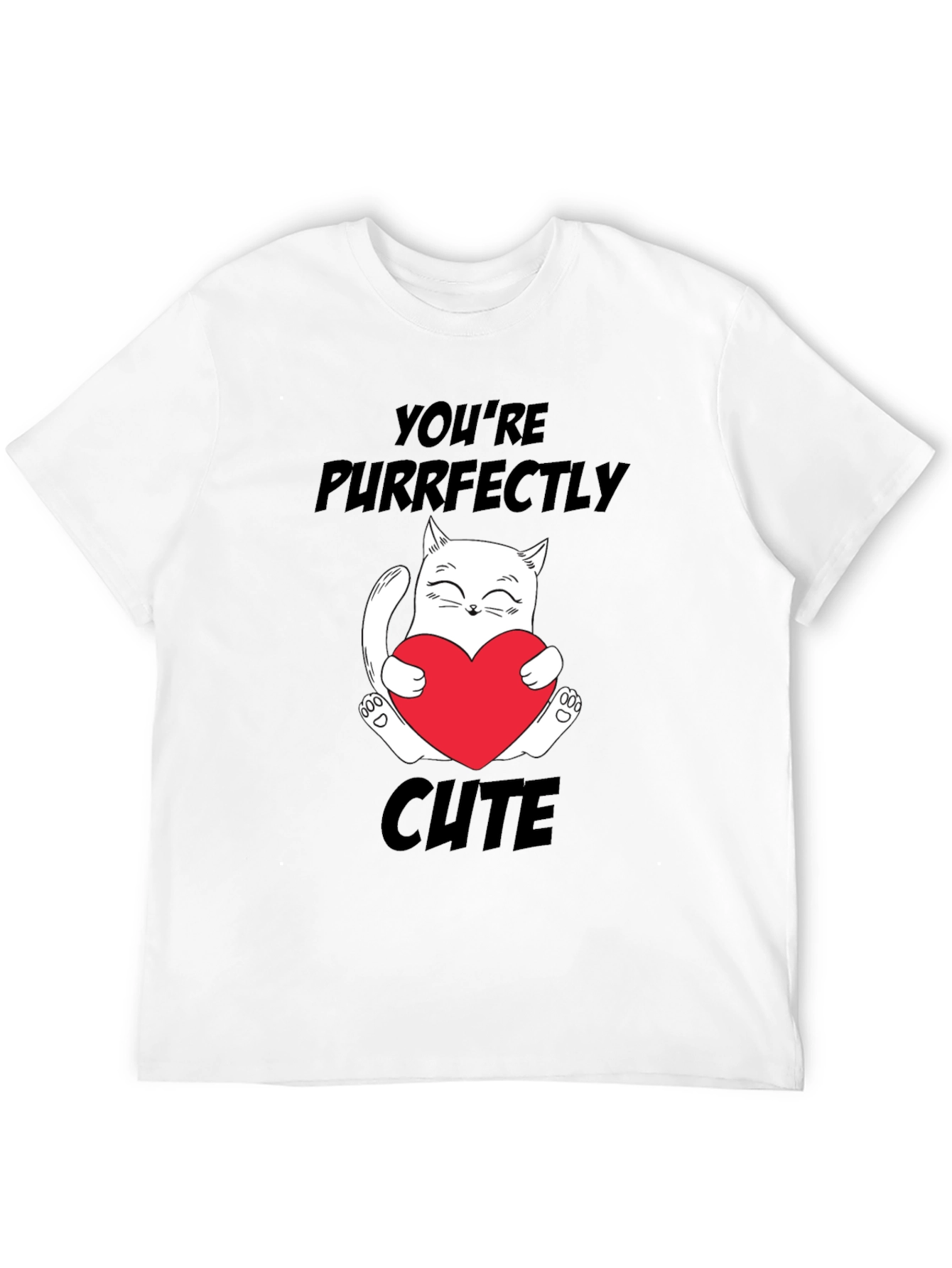 Youre Purrfectly Cute Black Cat Graphic T-Shirt