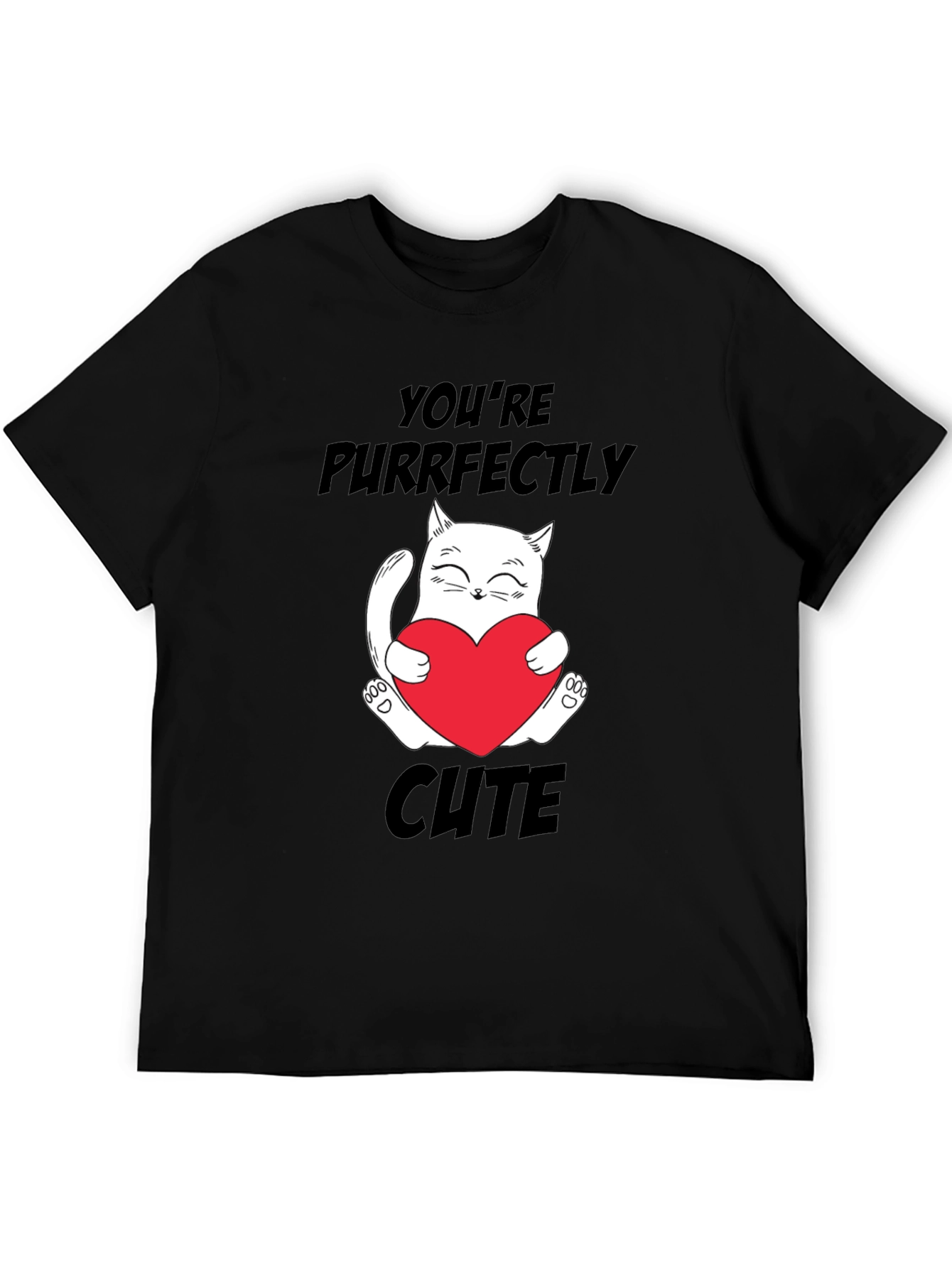 Youre Purrfectly Cute Black Cat Graphic T-Shirt