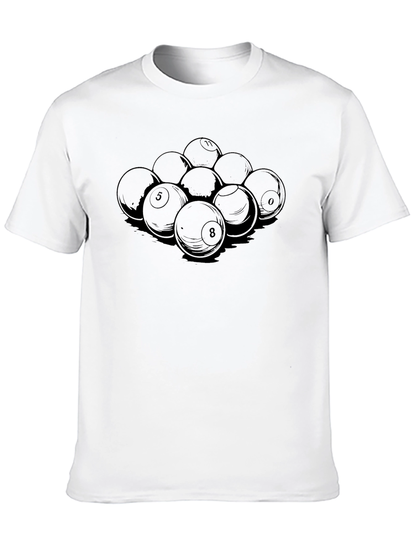 Pool Balls Graphic T-Shirt - Classic Design