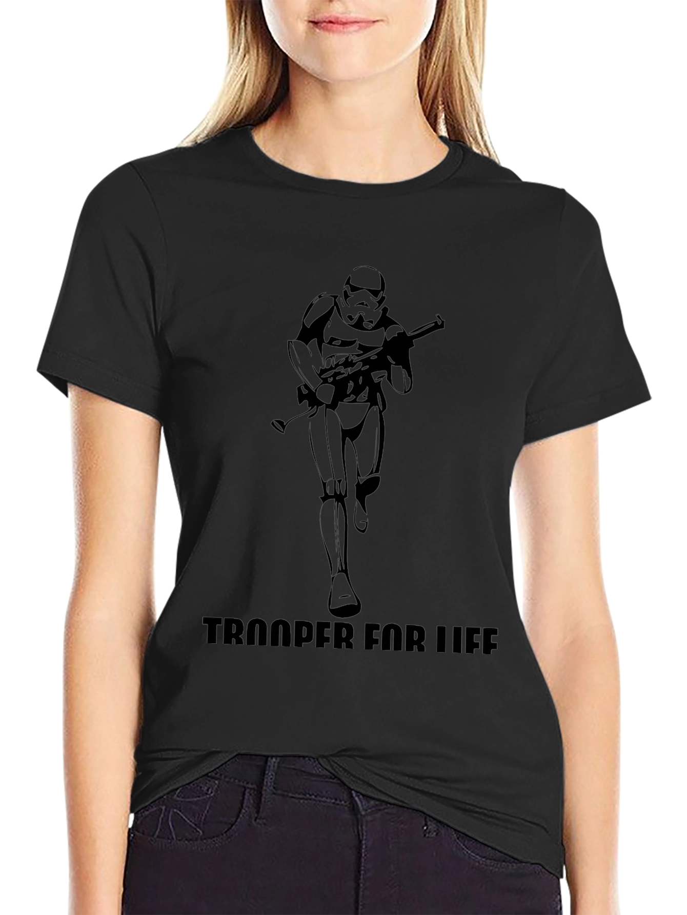 Trooper For Life T-Shirt - Black Star Wars Tee
