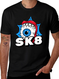 SK8 Eye Graphic T-Shirt - Cool Novelty Tee