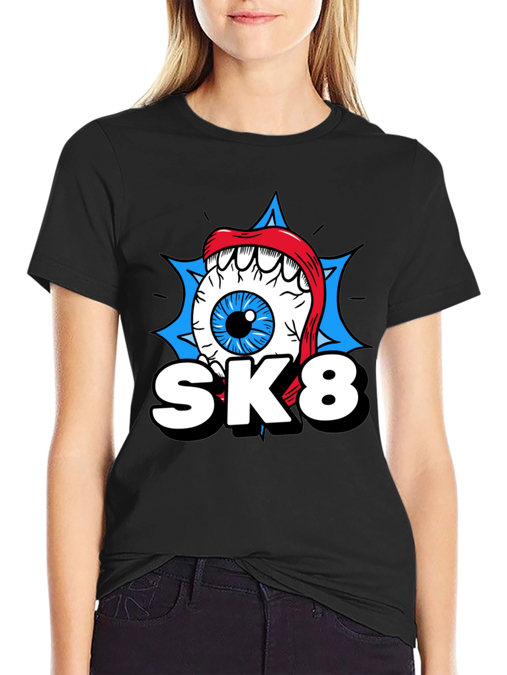 SK8 Eye Graphic T-Shirt - Cool Novelty Tee