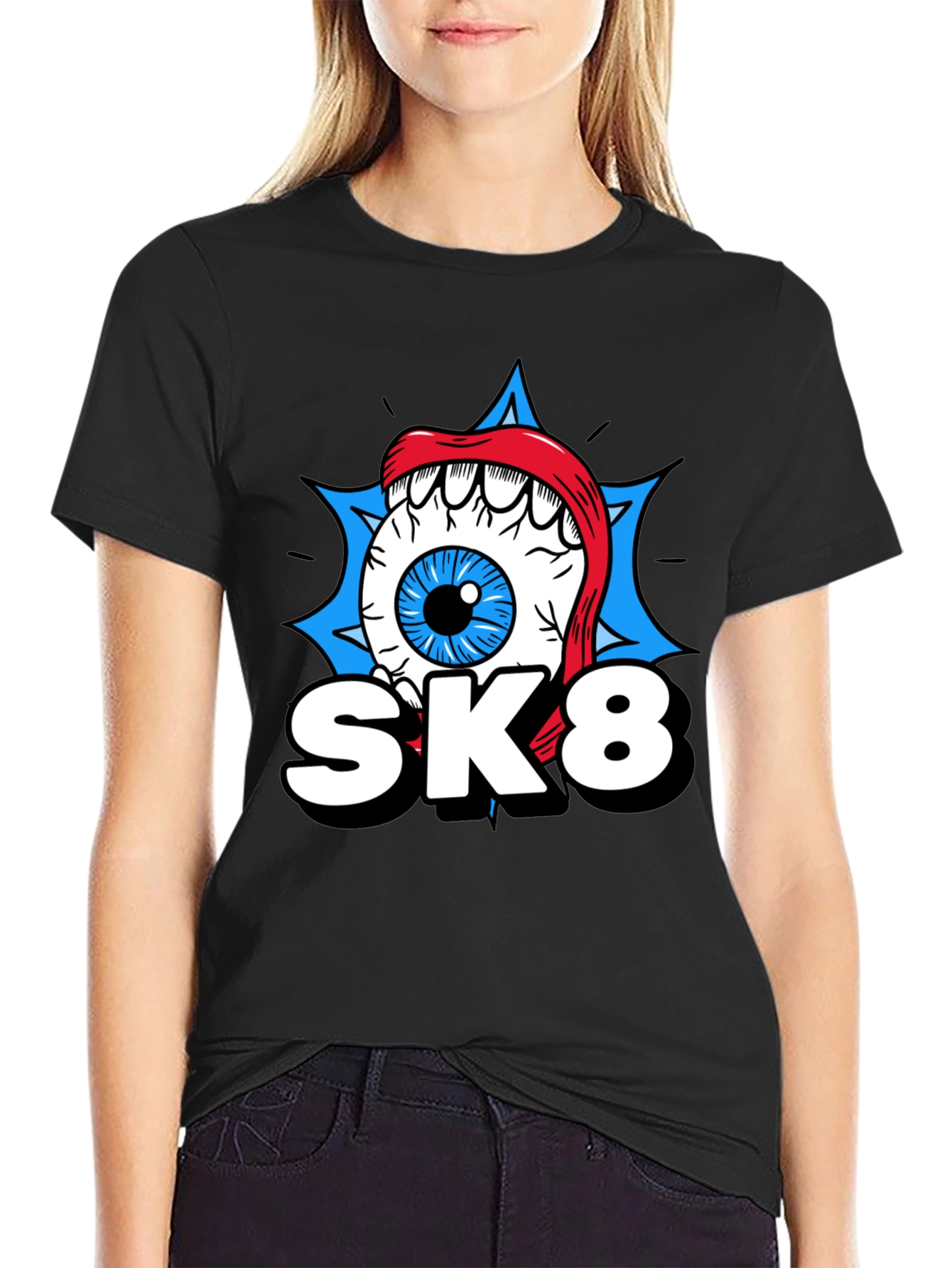 SK8 Eye Graphic T-Shirt - Cool Novelty Tee