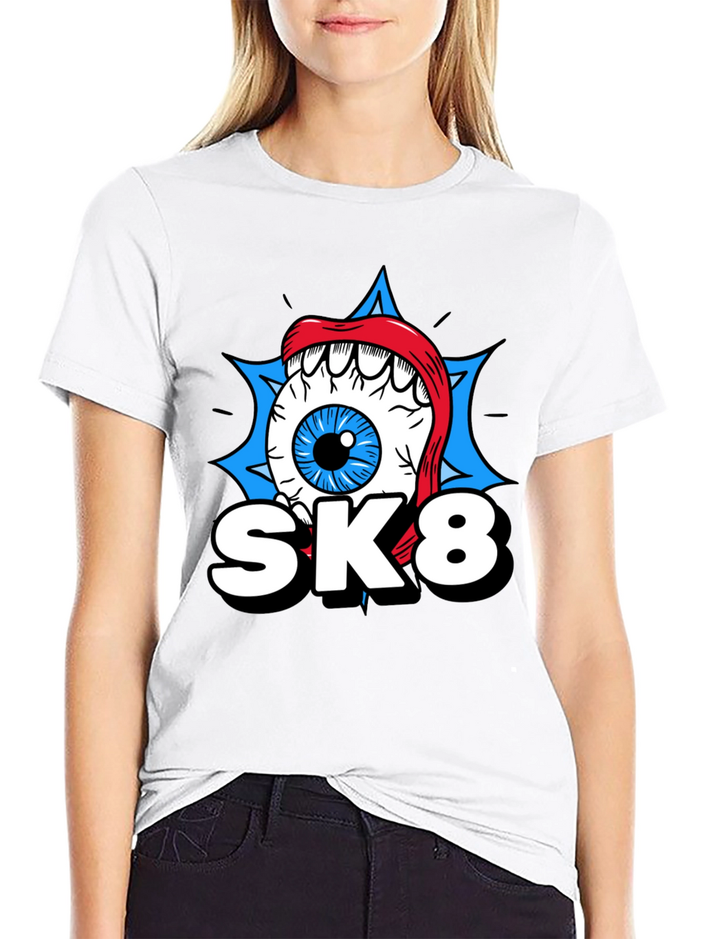 SK8 Eye Graphic T-Shirt - Cool Novelty Tee