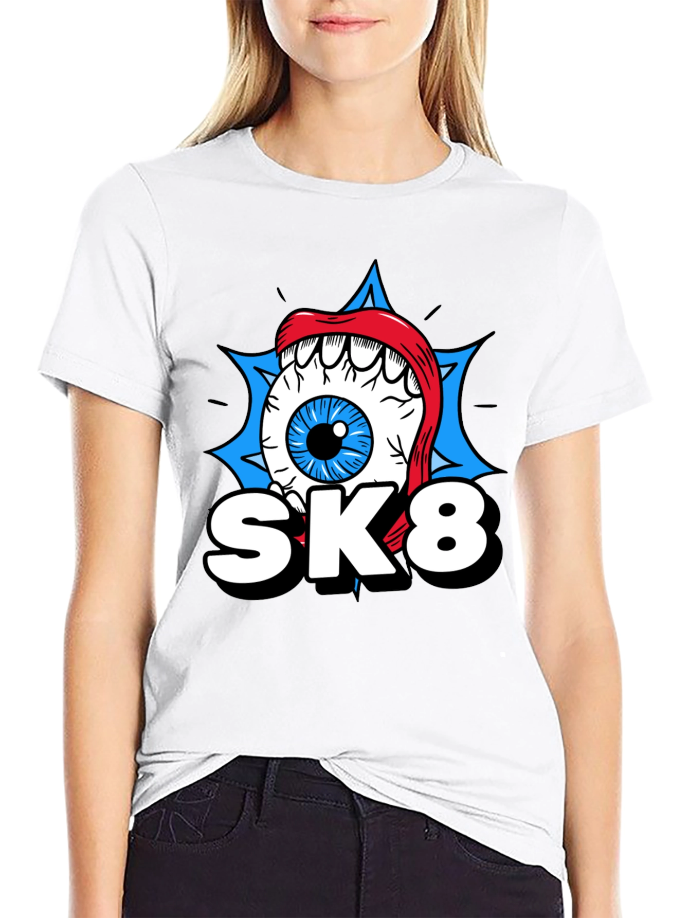 SK8 Eye Graphic T-Shirt - Cool Novelty Tee