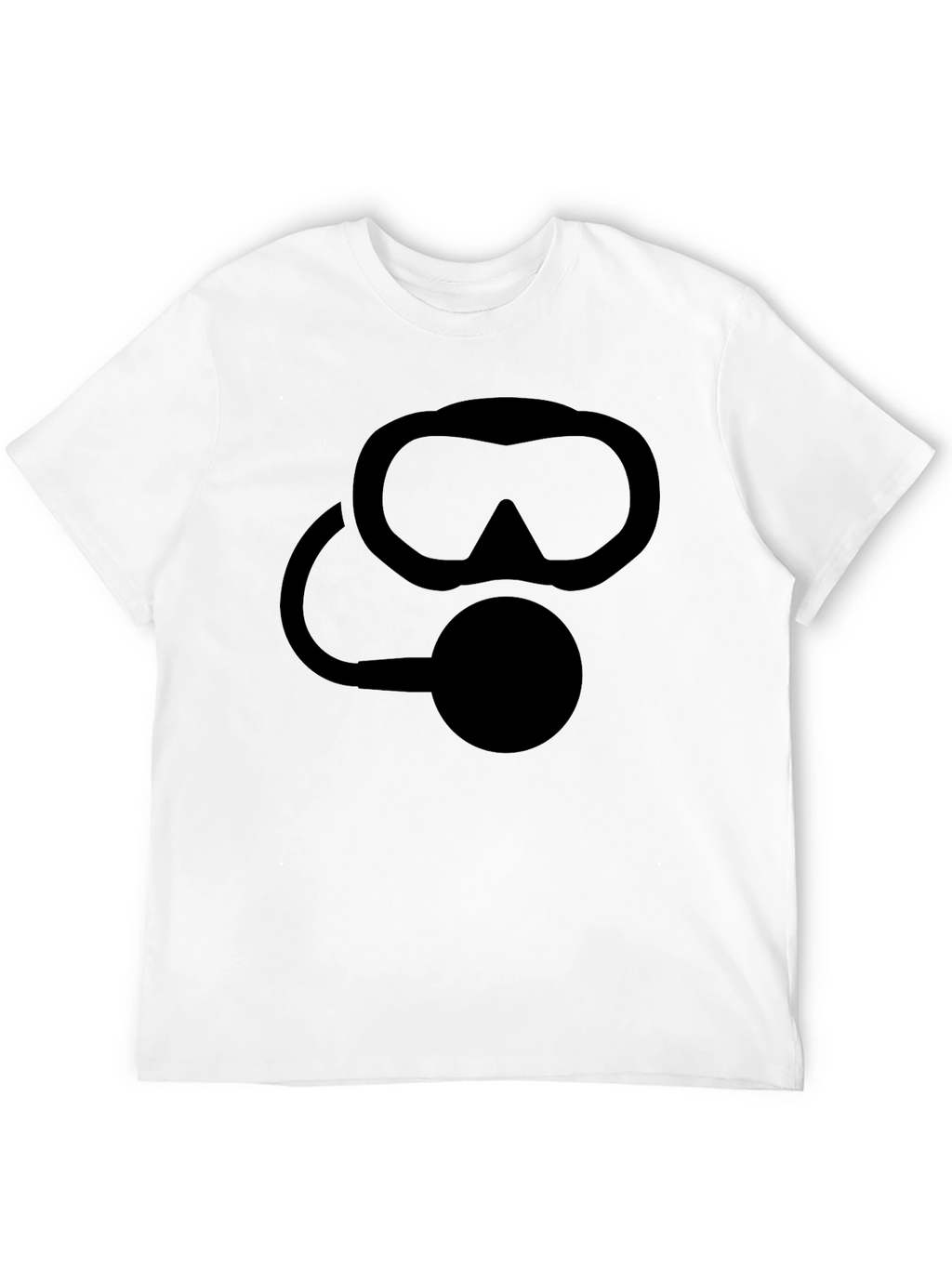 Scuba Diver Mask Graphic T-Shirt - Black