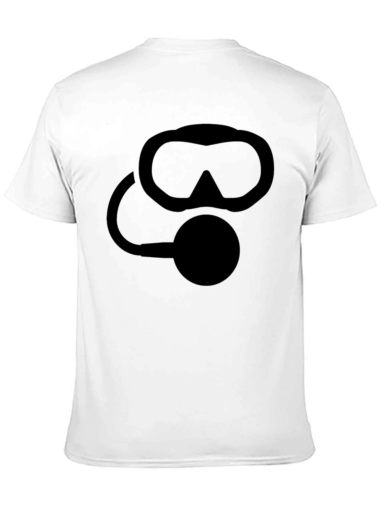 Scuba Diver Mask Graphic T-Shirt - Black