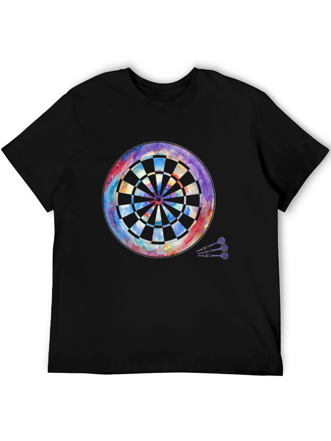 Watercolor Dartboard Graphic T-Shirt