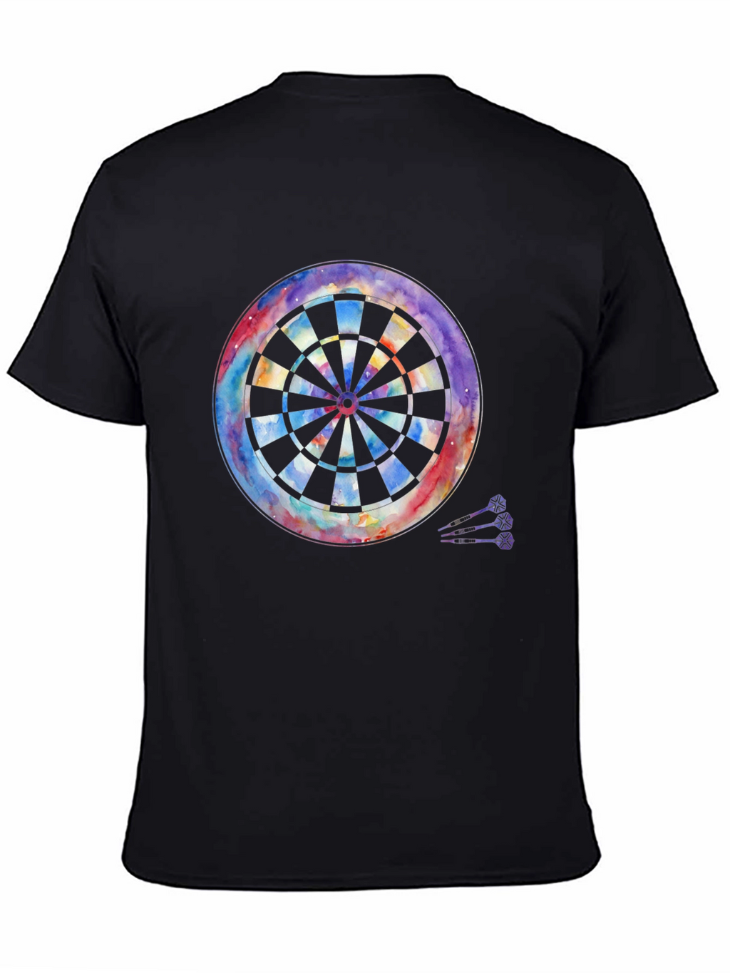 Watercolor Dartboard Graphic T-Shirt