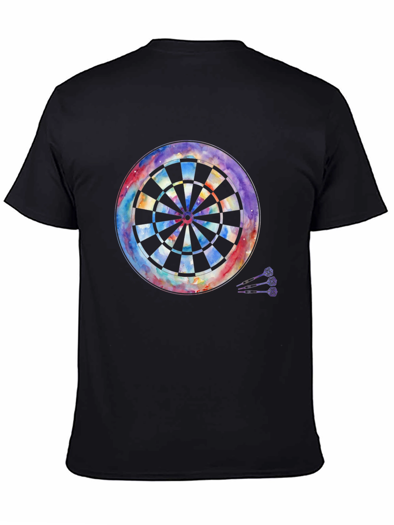 Watercolor Dartboard Graphic T-Shirt