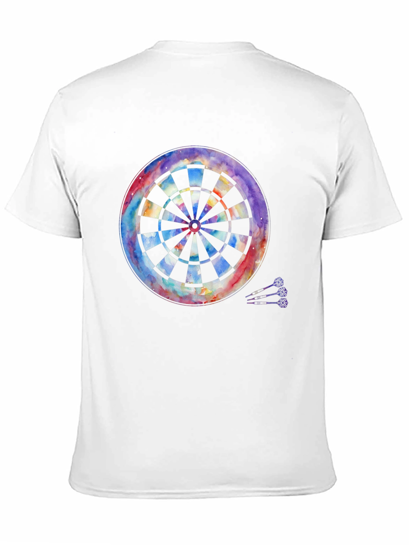 Watercolor Dartboard Graphic T-Shirt