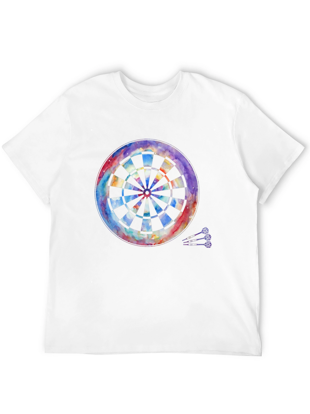 Watercolor Dartboard Graphic T-Shirt
