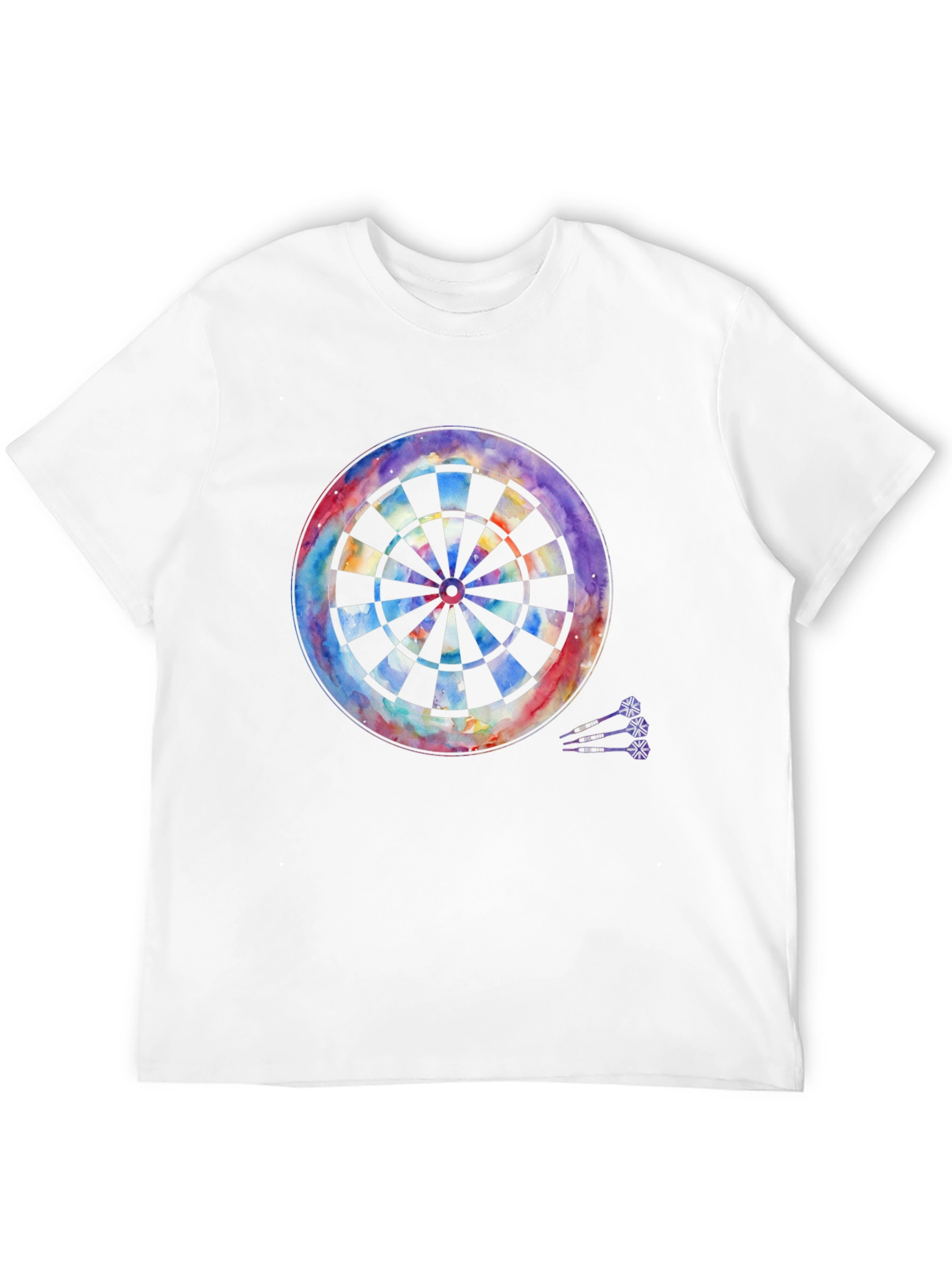 Watercolor Dartboard Graphic T-Shirt