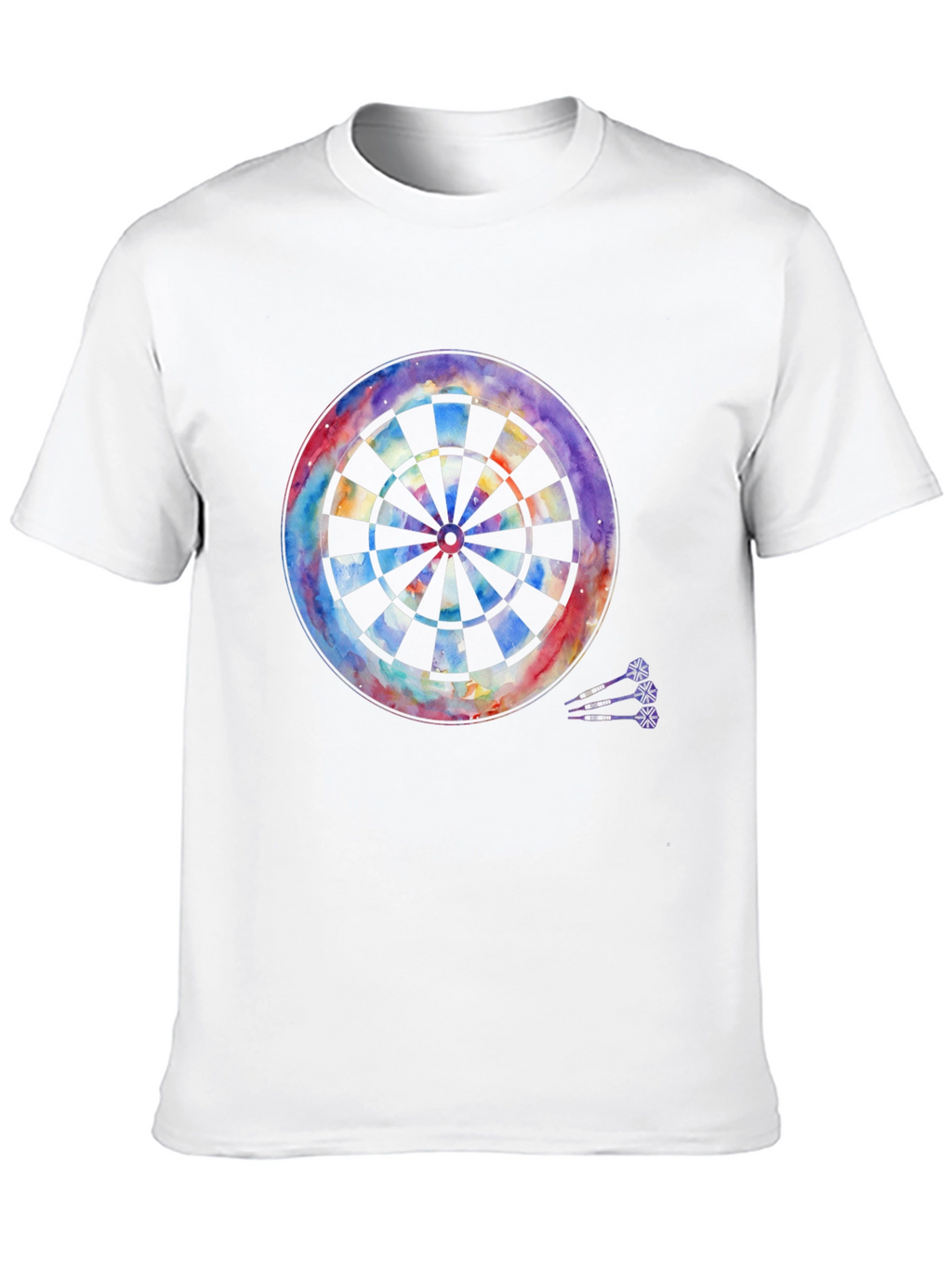 Watercolor Dartboard Graphic T-Shirt