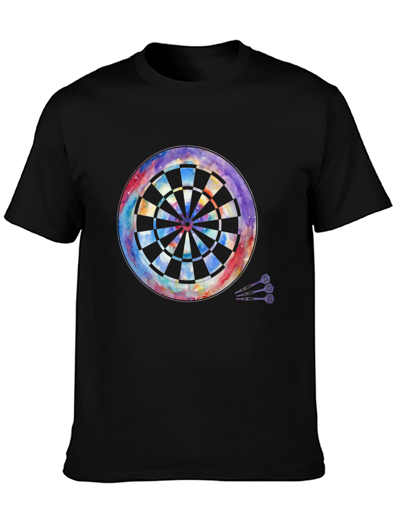 Watercolor Dartboard Graphic T-Shirt