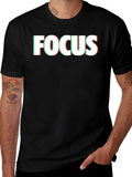 Focus Graphic Print Mens Black T-Shirt