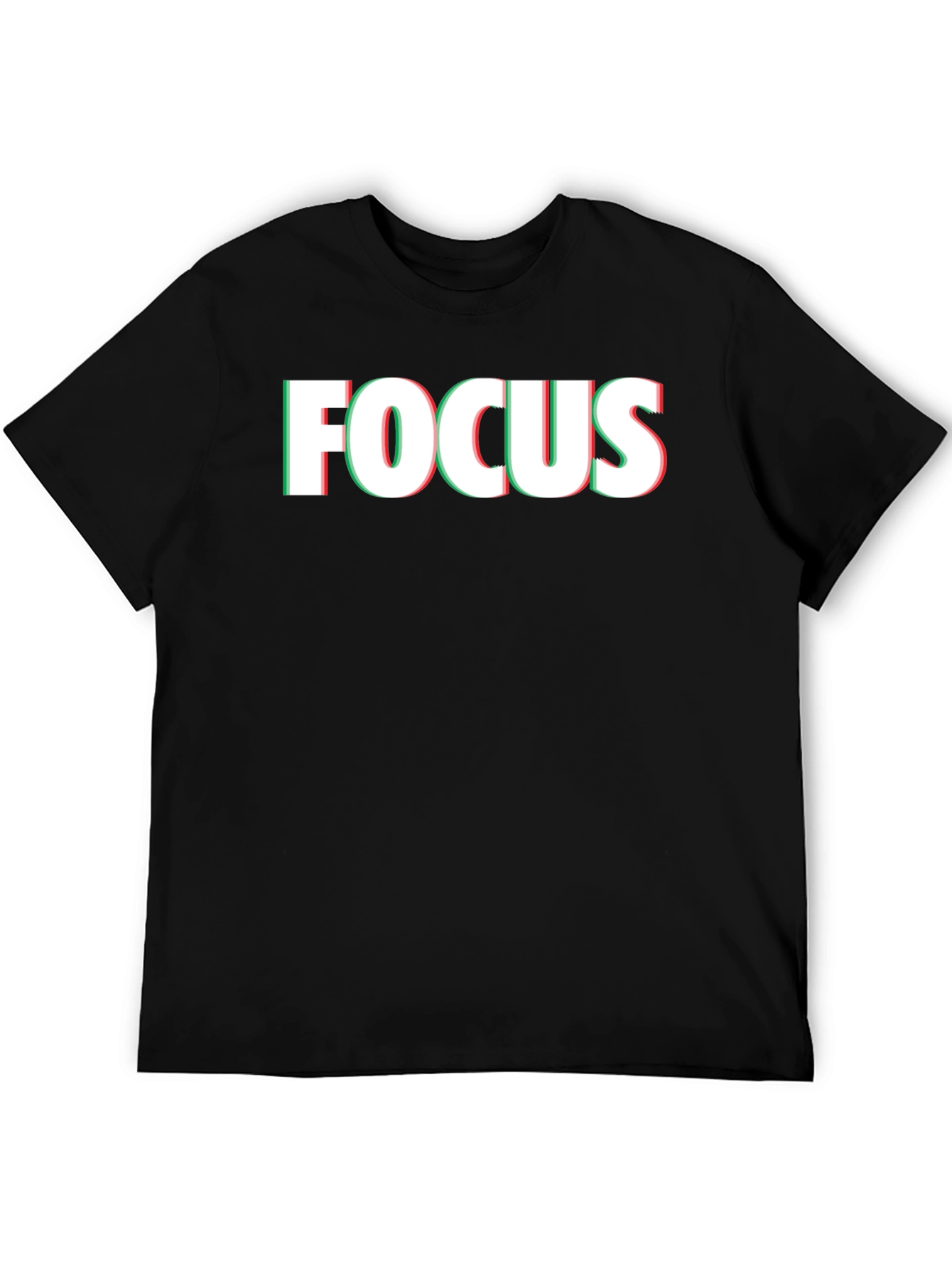 Focus Graphic Print Mens Black T-Shirt