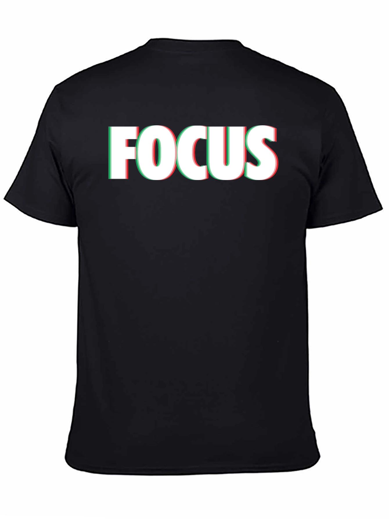 Focus Graphic Print Mens Black T-Shirt