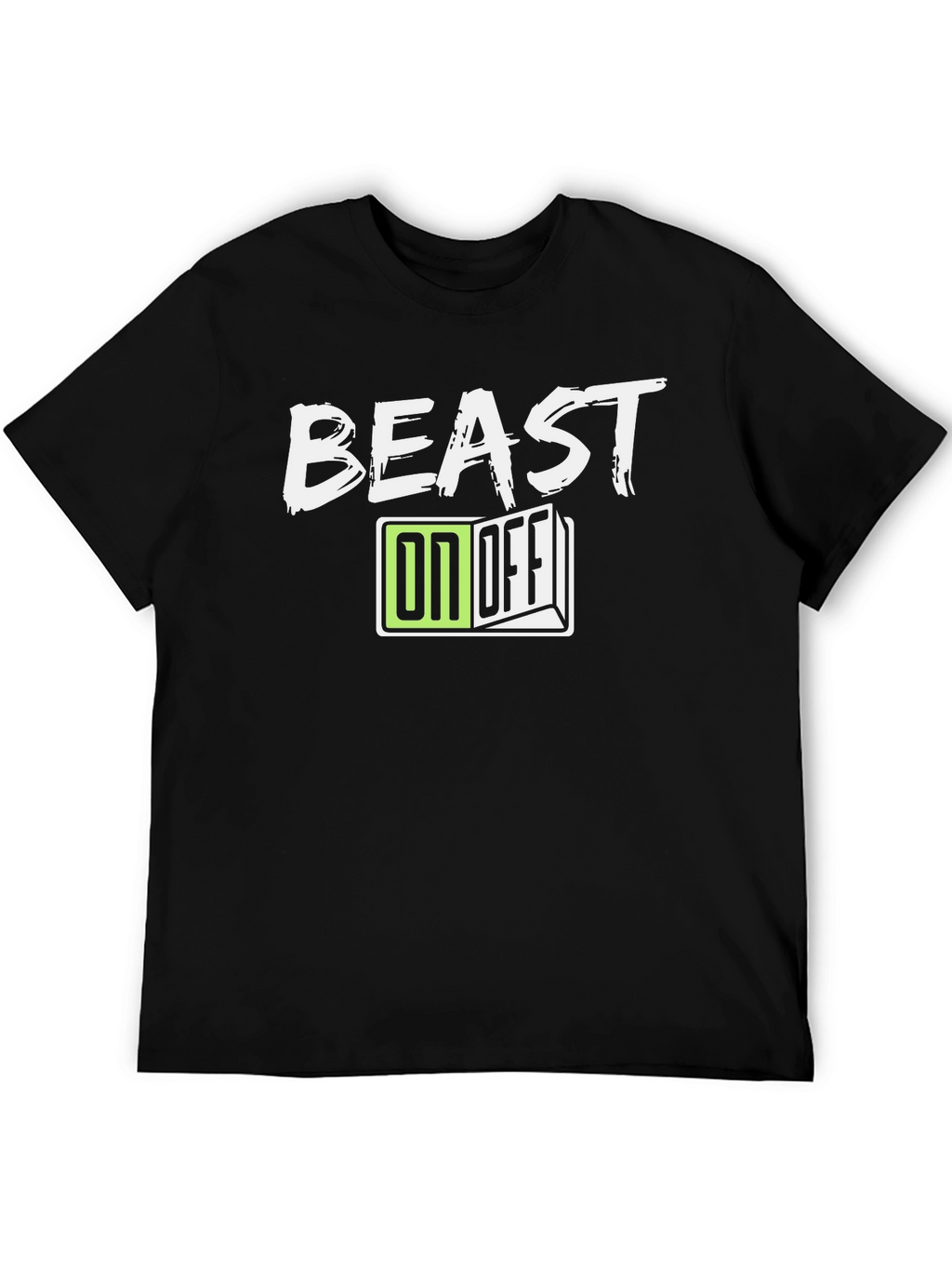 Beast On/Off Graphic Tee - Stylish Mens Black T-Shirt