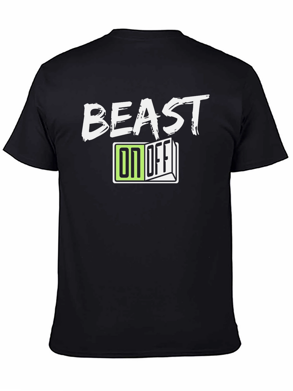 Beast On/Off Graphic Tee - Stylish Mens Black T-Shirt