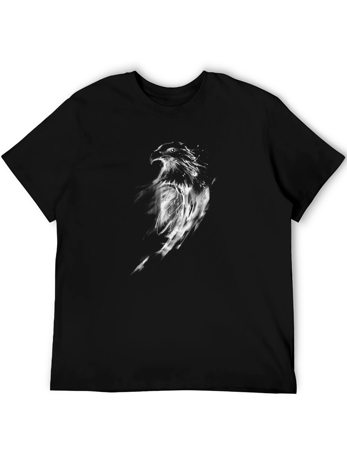 Black T-Shirt with Eagle Graphic