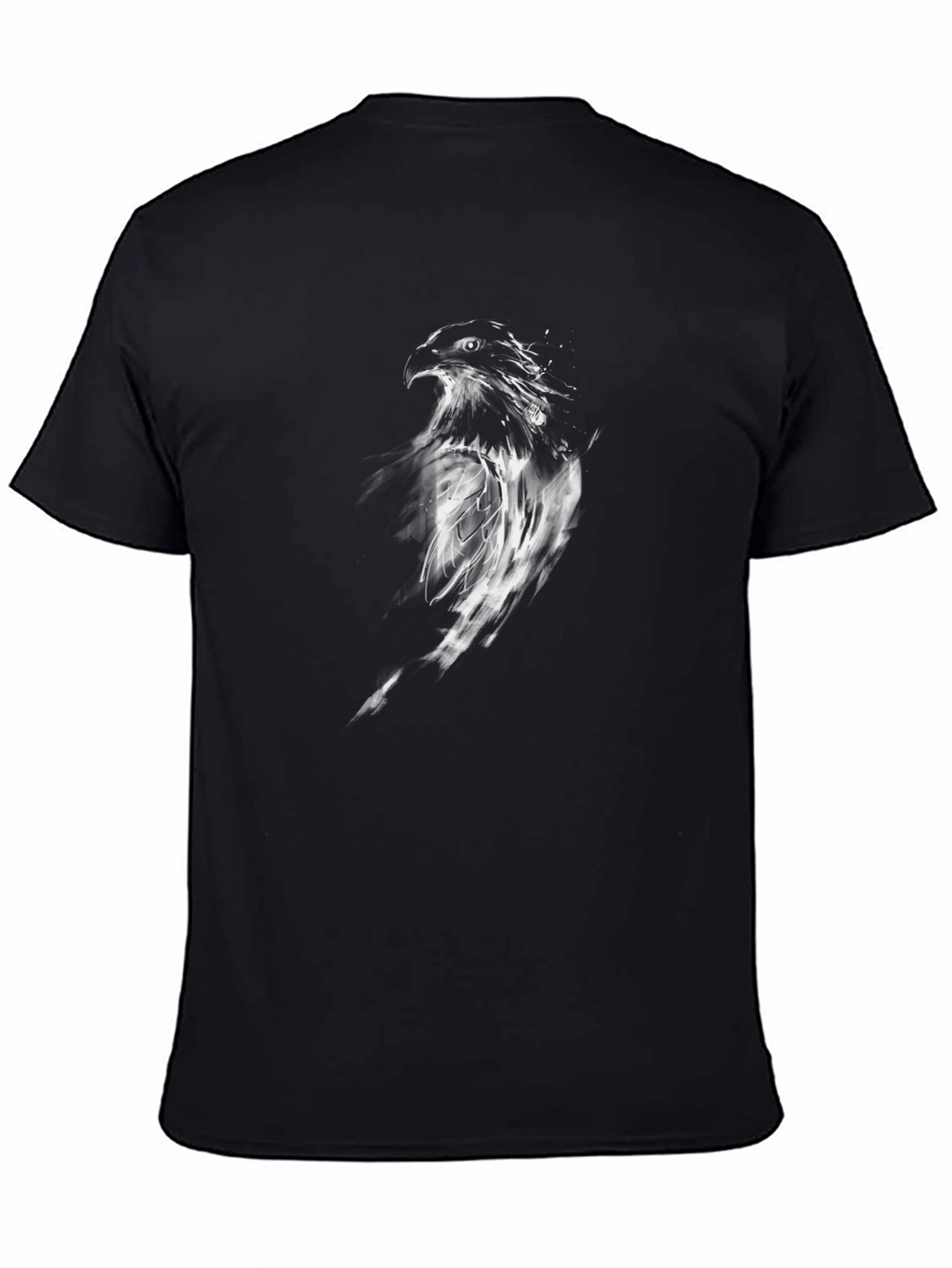 Black T-Shirt with Eagle Graphic
