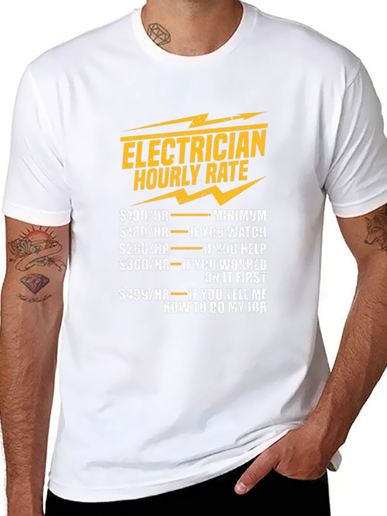Electrician Hourly Rate Novelty T-Shirt