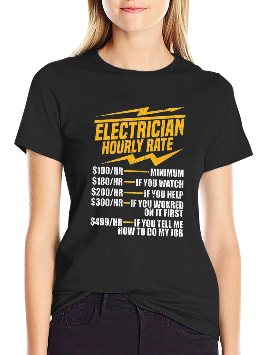 Electrician Hourly Rate Novelty T-Shirt
