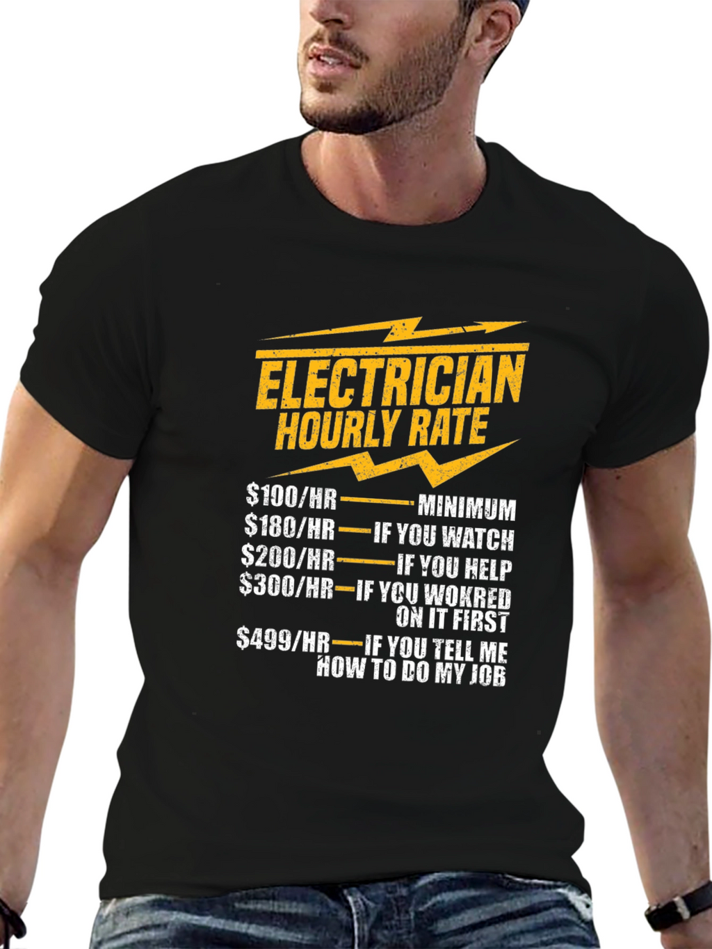 Electrician Hourly Rate Novelty T-Shirt