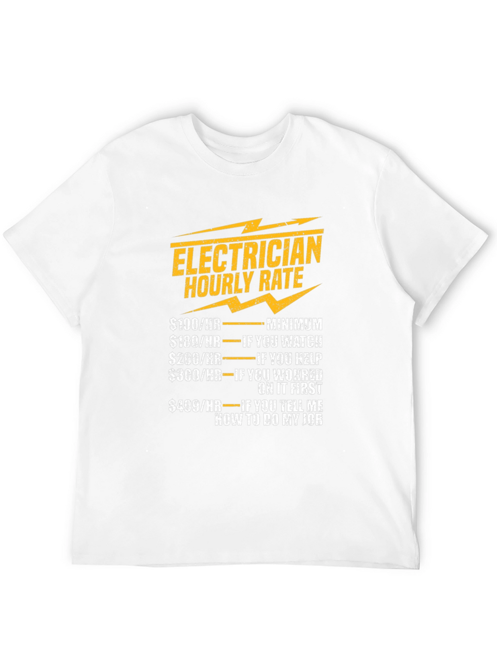 Electrician Hourly Rate Novelty T-Shirt
