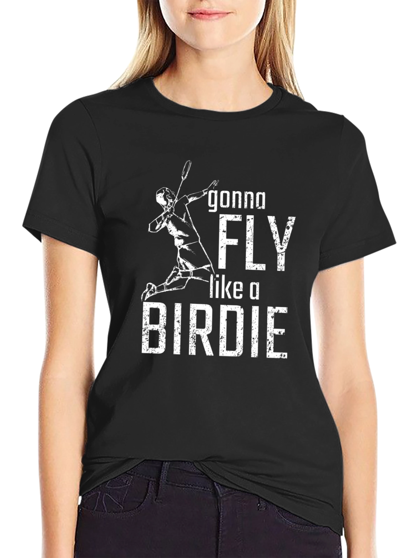 Fly Like A Birdie Badminton T-Shirt