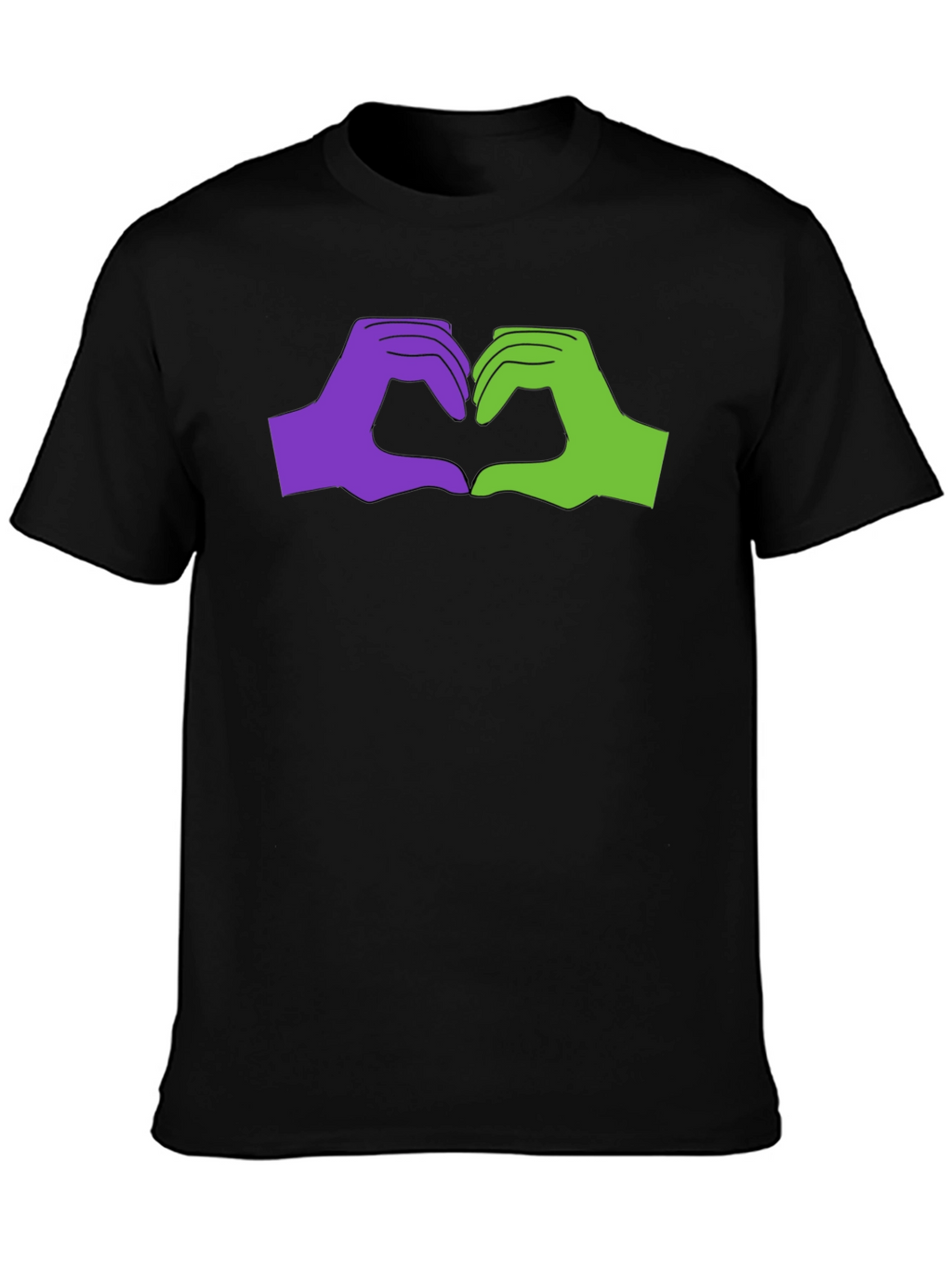 Love Sign Language Graphic Tee - Black Cotton T-Shirt