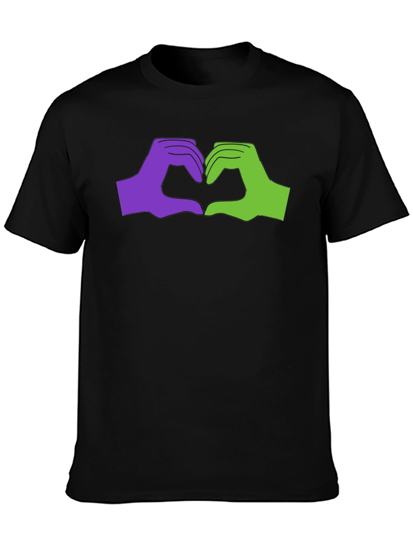 Love Sign Language Graphic Tee - Black Cotton T-Shirt