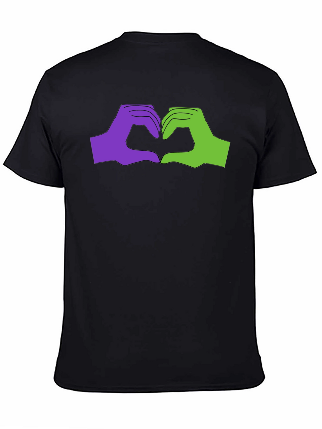 Love Sign Language Graphic Tee - Black Cotton T-Shirt