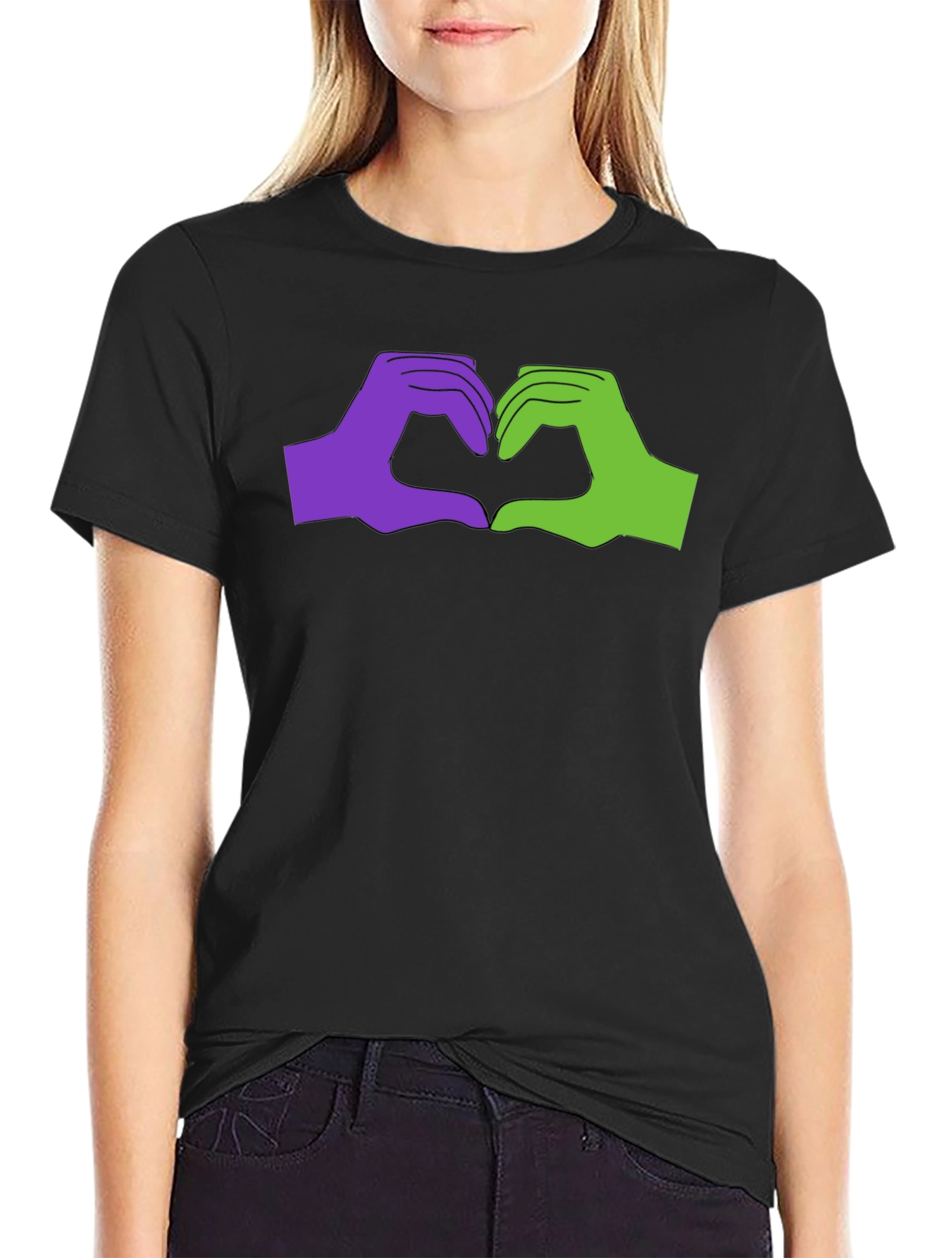Love Sign Language Graphic Tee - Black Cotton T-Shirt