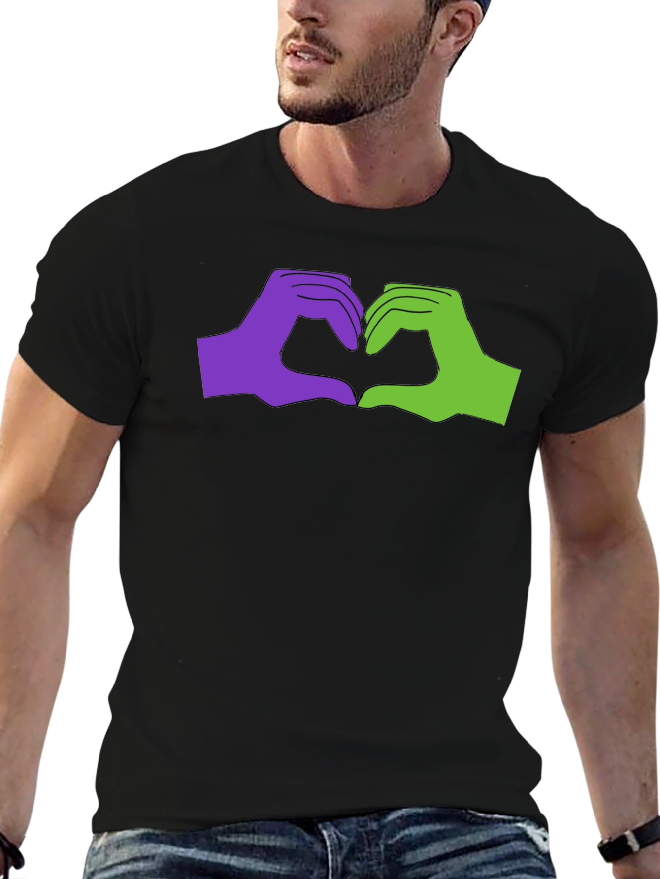 Love Sign Language Graphic Tee - Black Cotton T-Shirt