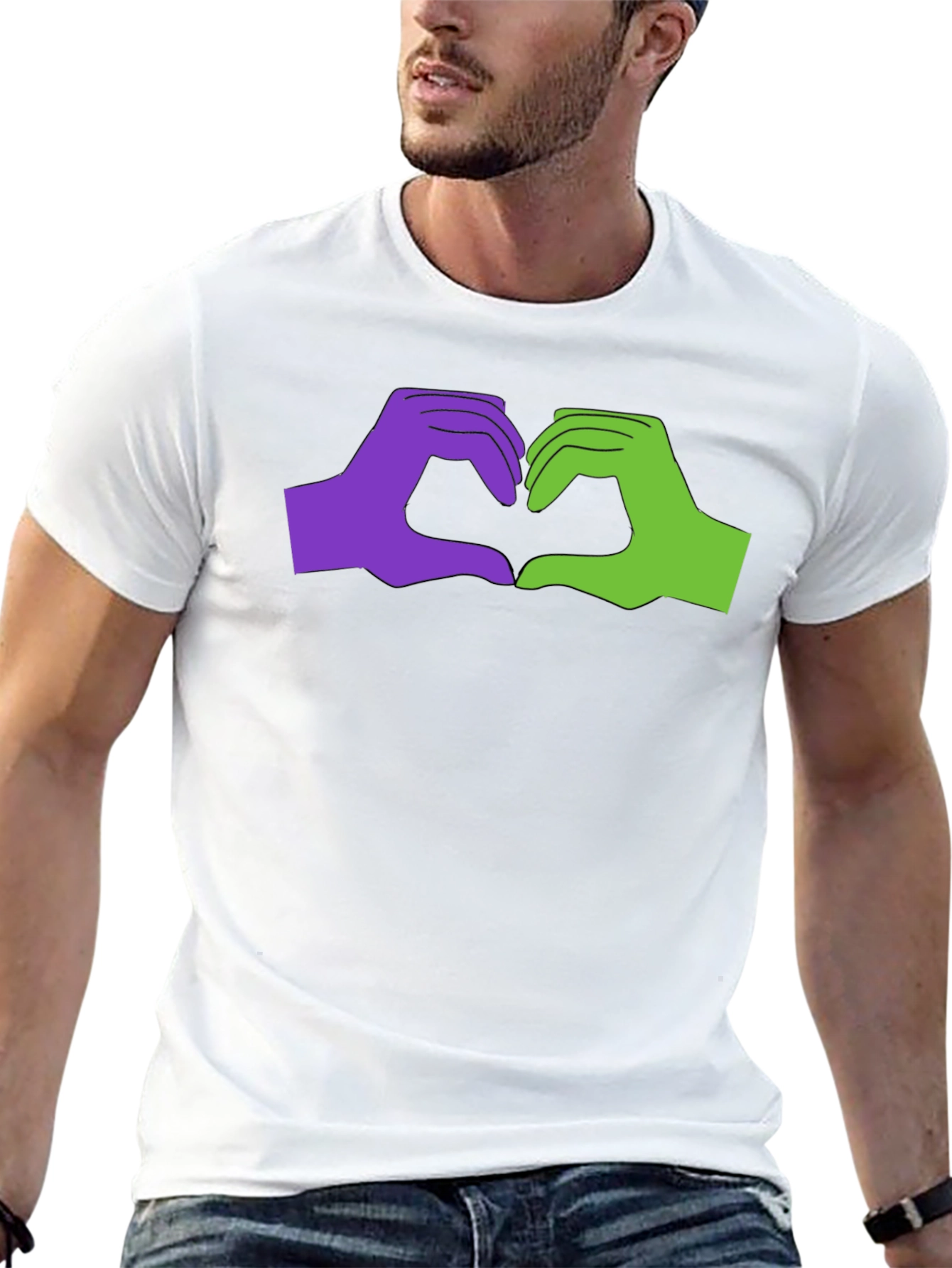 Love Sign Language Graphic Tee - Black Cotton T-Shirt