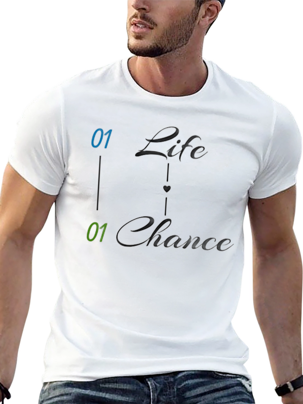 Life and Chance Graphic Print Mens Tee - Black
