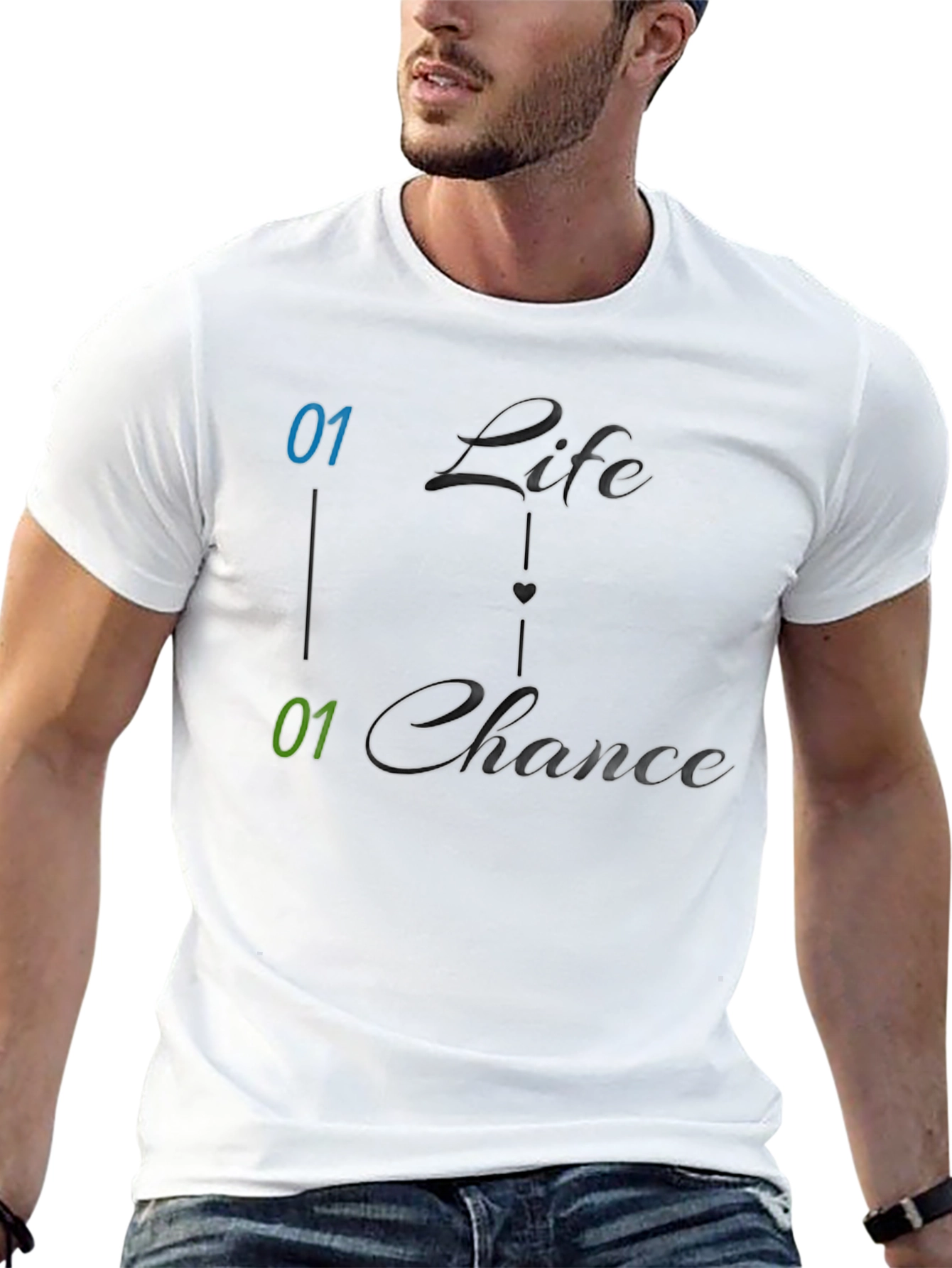 Life and Chance Graphic Print Mens Tee - Black