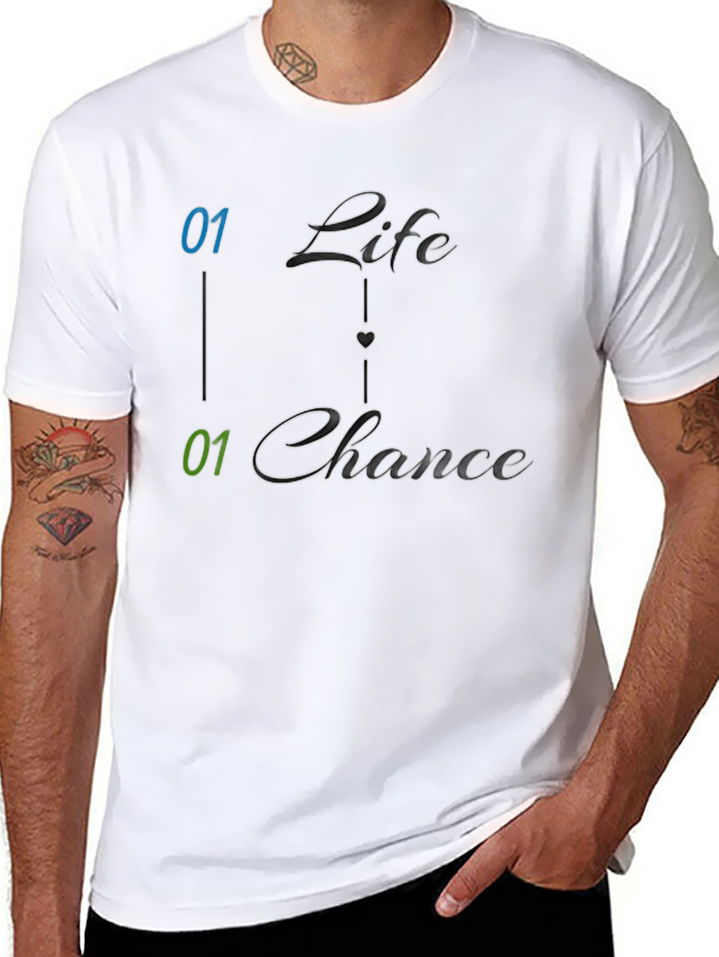 Life and Chance Graphic Print Mens Tee - Black