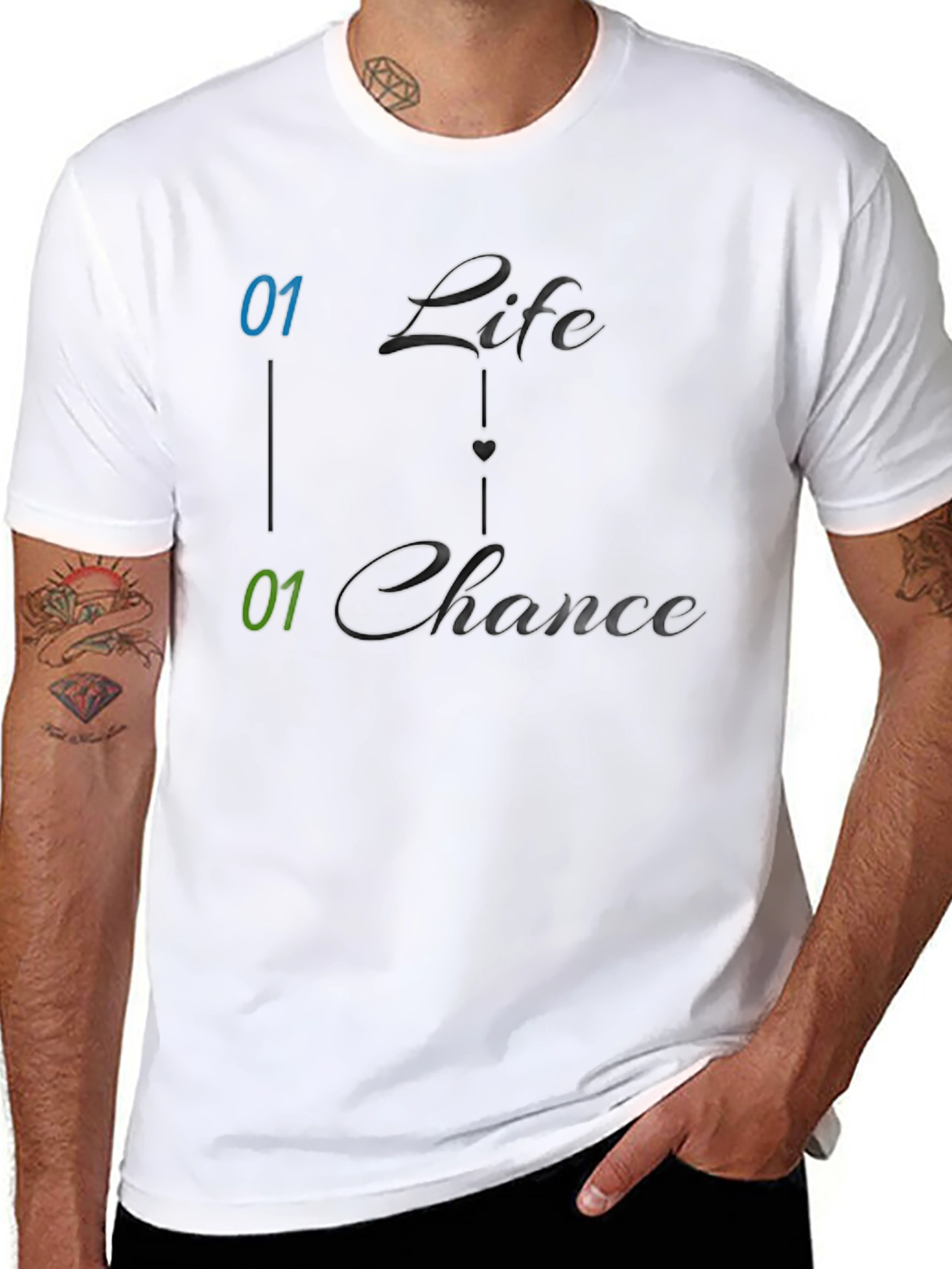 Life and Chance Graphic Print Mens Tee - Black
