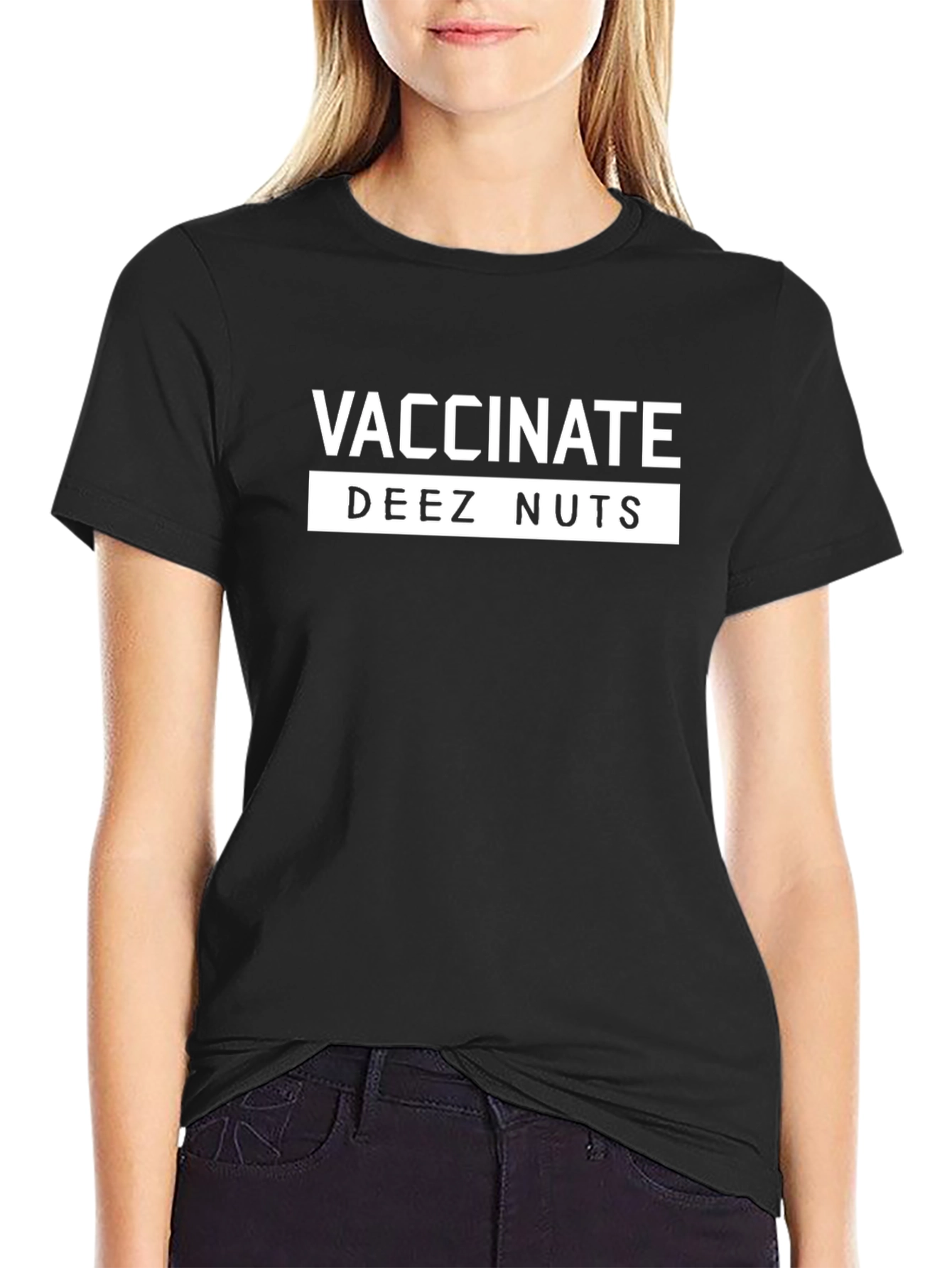 Vaccinate Deez Nuts Graphic Tee - Funny T-Shirt