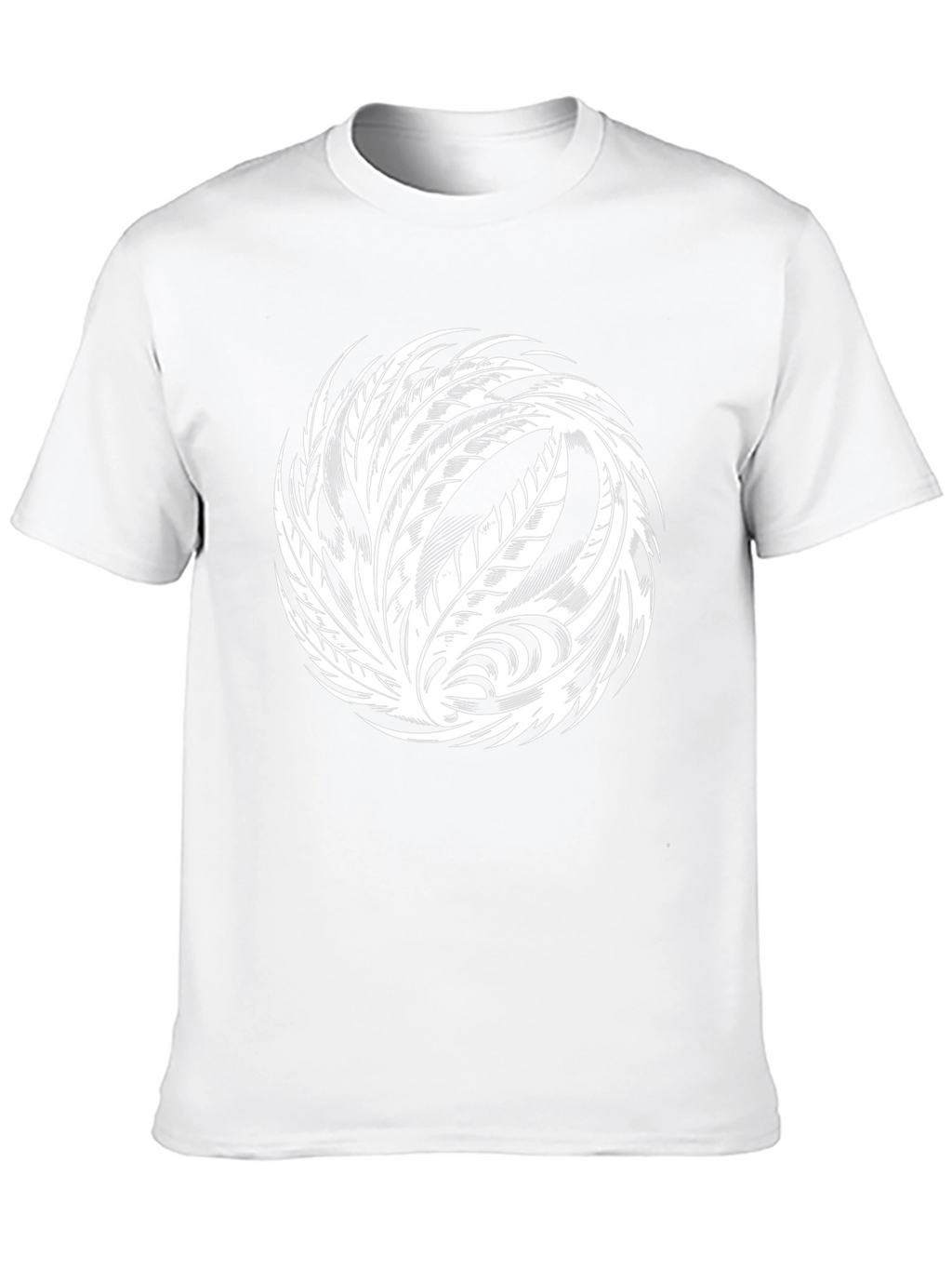 Tribal Feather Graphic Black T-Shirt