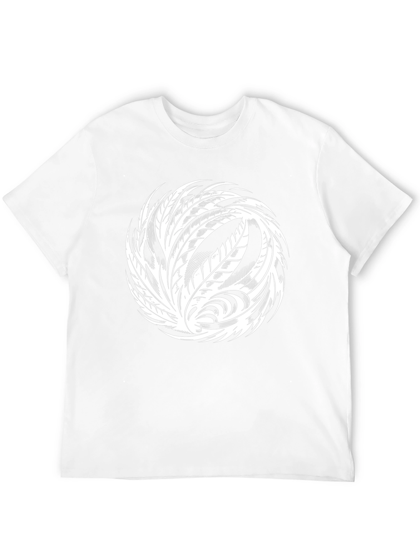 Tribal Feather Graphic Black T-Shirt