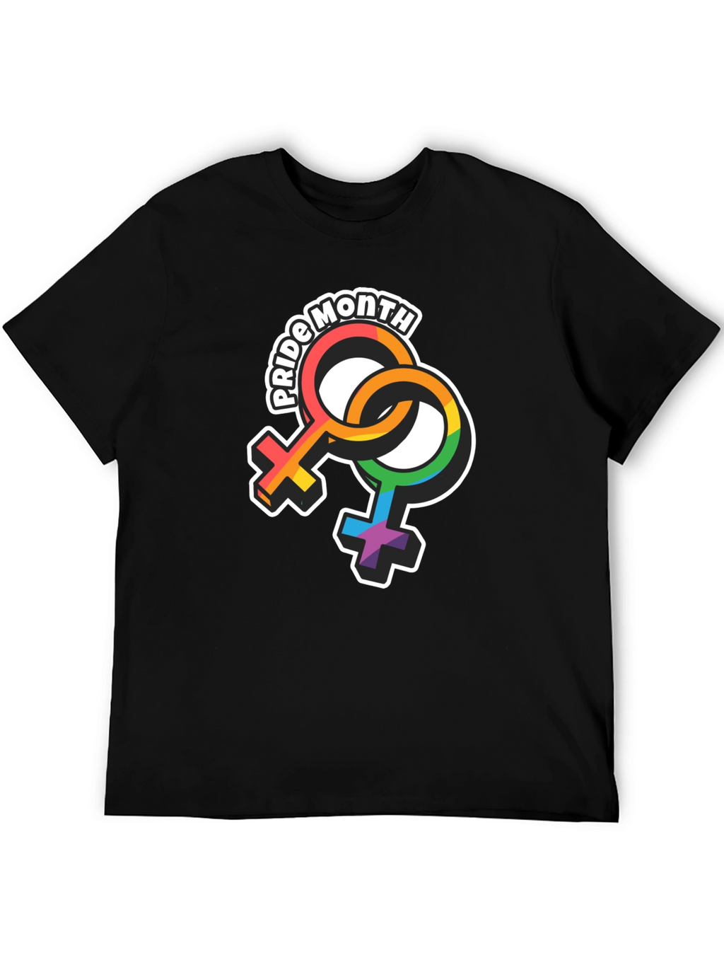 Pride Month Rainbow Symbol Graphic T-Shirt