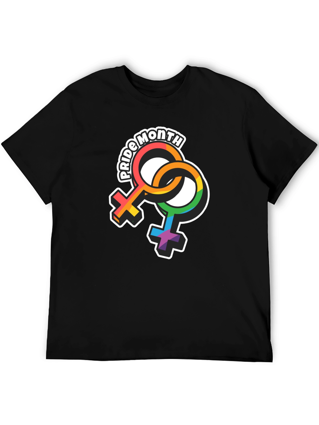 Pride Month Rainbow Symbol Graphic T-Shirt