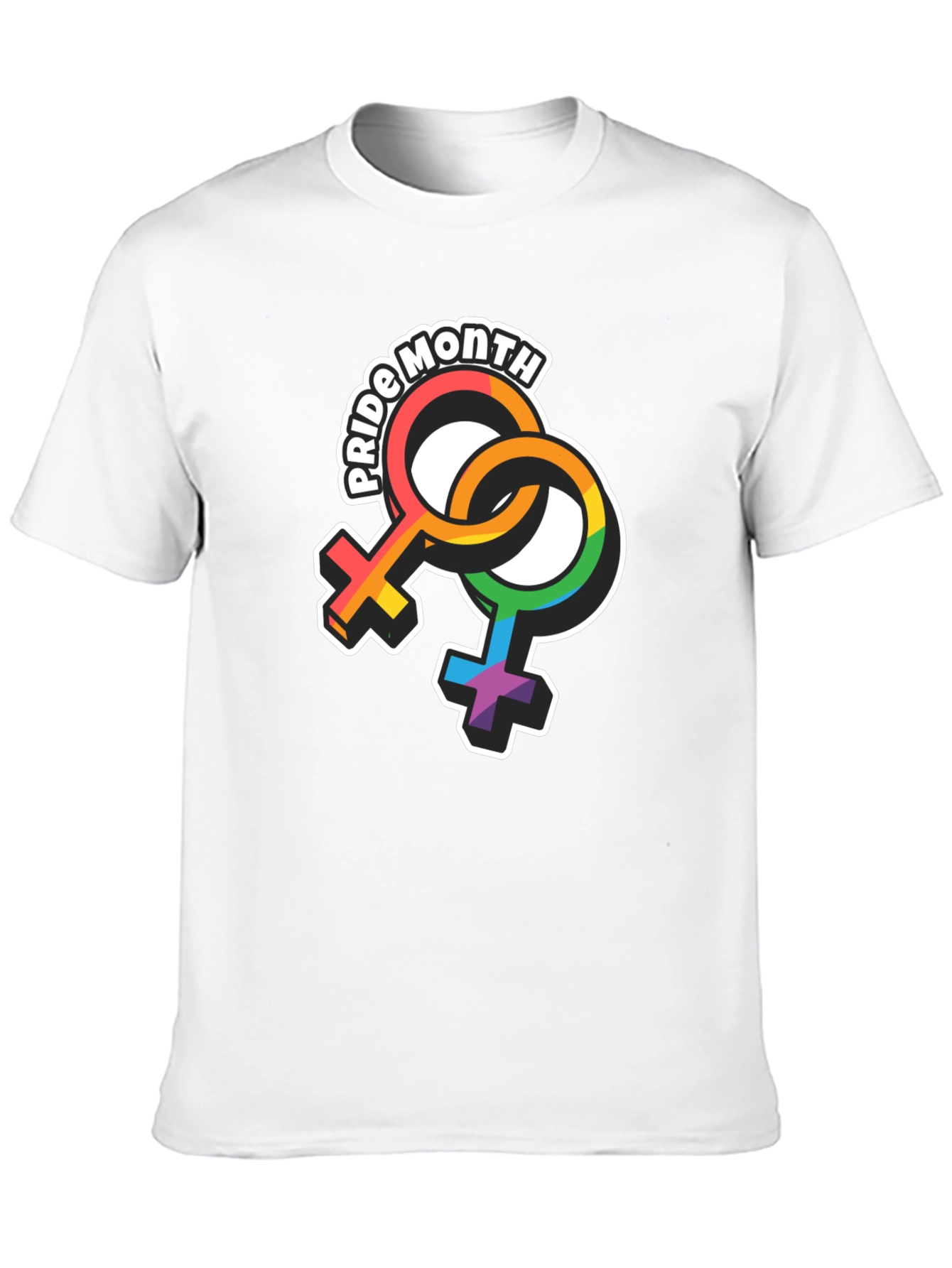 Pride Month Rainbow Symbol Graphic T-Shirt