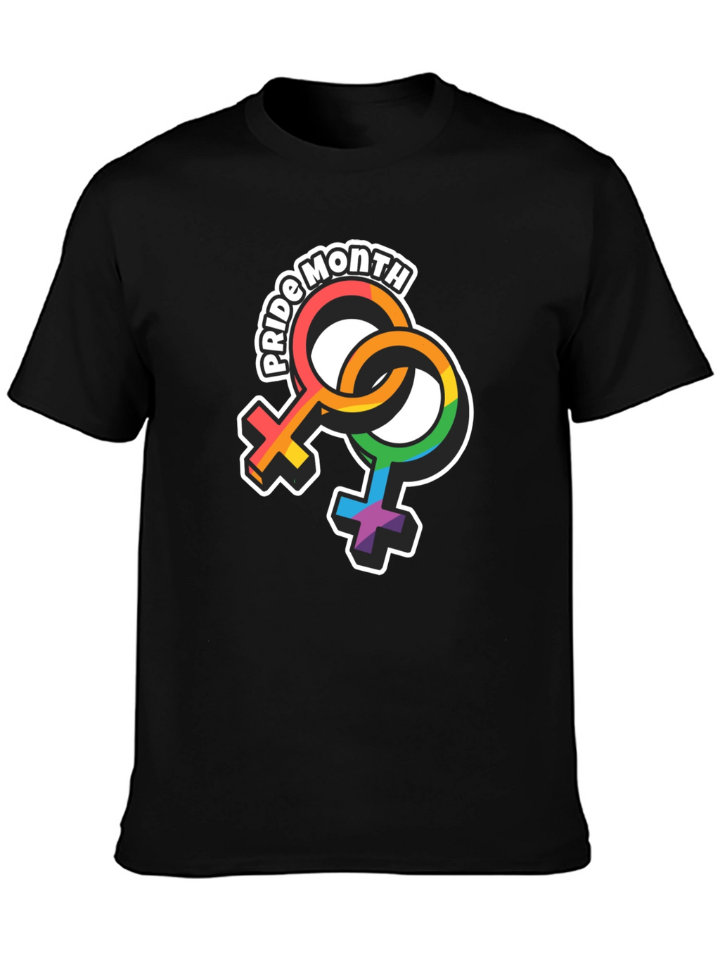 Pride Month Rainbow Symbol Graphic T-Shirt